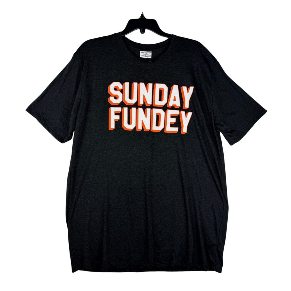 Where I'm From Sunday Funday Graphic T-Shirt XL Black Heather Cincinnati NWT